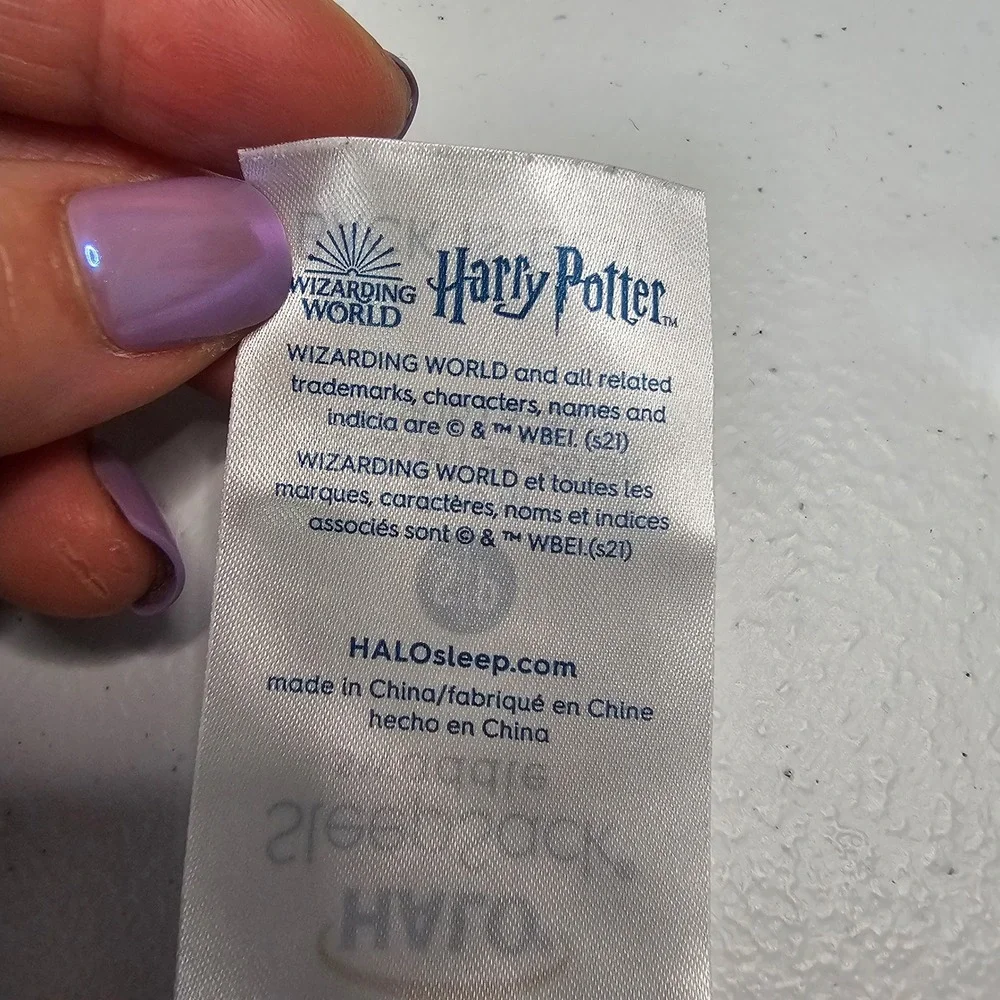 HALO SleepSack Swaddle Small 3-6M White Harry Potter Hedwig Owl Wizarding World